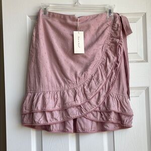 NWT Pink Ruffle Wrap Skirt Women’s S